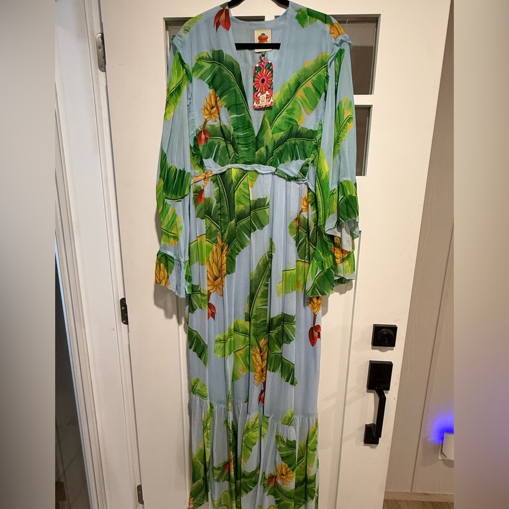 Farm Rio Fresh Banana Tropical  Maxi Dress 🍌 🌴 - Picture 2 of 8